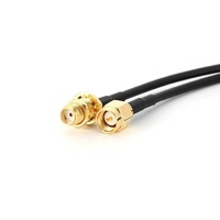 Connecteur mâle SMA vers câble d'extension femelle SMA fil d'alimentation en cuivre pour carte réseau WiFi Coaxial Coaxial RG174 antenne de routeur