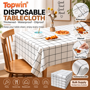 Mantel Desechable Impermeable y Resistente al Aceite, Grueso, Tejido, Estampado, Cuadrado, para Hogar, Fiestas y Hoteles - Product Image 1
