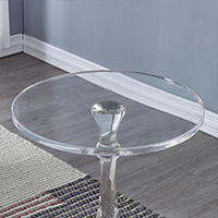 Table basse pliante en acrylique avec plateau transparent et base en acier inoxydable, design moderne, personnalisable, multi-usages, meubles de salon, logo personnalisé