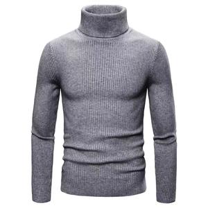 <span class=keywords><strong>Pull</strong></span> à col roulé tricoté solide tricots à manches longues <span class=keywords><strong>pull</strong></span> épais <span class=keywords><strong>pull</strong></span> solide Slim Fit hommes chandails d'hiver - Product Image 4