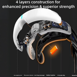 מסכת עיניים מתקפלת חכמה עם קומפרס חם, מעסה, סוללה מובנית 1000mAh, ניתוק חשמל אוטומטי, רטט כרית אוויר, טיפול בעיניים - Product Image 4