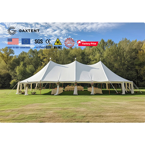 Carpa de poste de boda, marquesina grande, paño de vela para exteriores, fiesta para eventos, Strech, 100 personas, carpas, eventos, madera - Product Image 1