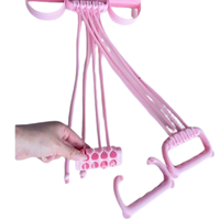 Banda de Resistencia con Pedal para Yoga, Cuerda Elástica de Ocho Tubos para Piernas, Cuerda de Resistencia para Estiramiento de Cuerpo Completo, Asistencia para Abdominales para Uso Doméstico