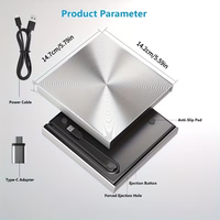 Unidad Óptica Externa USB 3.0 Ultrafina para Laptop, Grabadora de DVD, Lector/Grabador de CD/DVD para Computadora, Venta al Por Mayor
