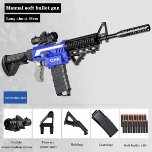 Hangqi-pistola de aire eléctrica para niños, juguete de pistola de balas blandas con cargador y objetivo, 416 - Product Image 6