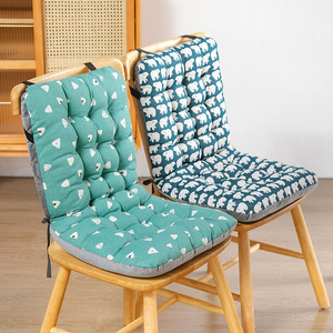 Thickened Chair Cushion With Backrest Rectangle Plush Material For Office And Dining Chair Warm All Year Round - Product Image 2