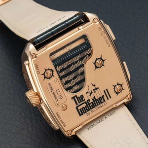 Reloj de Lujo Godfather II de Acero Inoxidable con Correa de Cuero, Movimiento Mecánico, Esfera Analógica-Digital, Unisex, para Buceo, 50 - Product Image 5