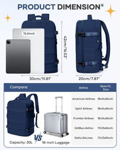 Sac à dos de randonnée ultraléger 20L, pliable, compact, avec fermeture éclair, bretelles réglables pour les voyages et les activités de plein air - Product Image 4