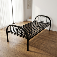 Vente directe d'usine - Lit simple en métal pour la maison, l'hôtel, l'école, le dortoir, meubles de chambre à coucher, cadre de lit en acier
