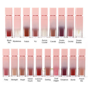 163 couleurs faible quantité minimale de commande brillant à lèvres végétalien mat étanche liquide rouge à lèvres et brillant à lèvres <span class=keywords><strong>rose</strong></span> Tube Logo personnalisé brillant à lèvres - Product Image 3