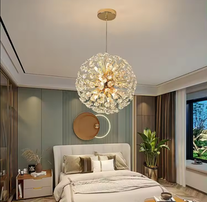 Zeal Lighting <b>Chrome</b> Crystal Chandelier Dandelion-Shaped Modern Design for Long Bar Tables Hot Sale Light Adjustable Height - Product Image 6