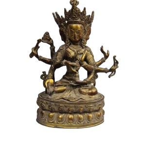 Art Handcrafted <b>Statue</b> Figurine <b>Gold</b> White Tara Nepal Religious SCULPTURE Buddhism Art & Collectible India Brass - Product Image 5
