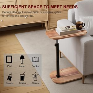 Vente en gros de <span class=keywords><strong>plateau</strong></span> de table de canapé en <span class=keywords><strong>bois</strong></span> d'acacia, table d'appoint en forme de hauteur réglable pour canapé, <span class=keywords><strong>plateau</strong></span> de table d'acacia pour canapé - Product Image 6