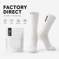 Chaussettes de sport mi-mollet respirantes en maille côtelée OEM ODM, chaussettes athlétiques extensibles pour le football et les sports d'équipe, faible MOQ, personnalisables