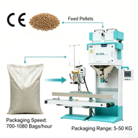 Balance d'emballage intelligente Ewinall DCS-50FB3+ pour aliments pour animaux 5-25 kg - Machine semi-automatique de remplissage et de scellage de sacs pour usines d'aliments pour animaux
