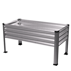 Jardinera Elevada de Acero Galvanizado con Patas, Jardinera Metálica Resistente para Vegetales, Flores y Hierbas - Product Image 1