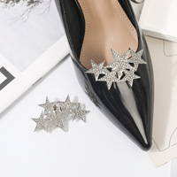 Chaussures de mariage à talons hauts, breloques pour sabots, décorations étoiles en alliage de zinc, boucles de chaussures décoratives amovibles DIY, clips floraux