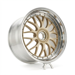 Jantes <span class=keywords><strong>en</strong></span> alliage 3 pièces polies couleur or <span class=keywords><strong>champagne</strong></span> à rebord profond 18 19 20 21 pouces 5x112 5x114.3 compatibles Stinger Giulia Arteon - Product Image 1