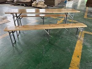 247, medio pieghevole in legno pieghevole tavolo da birra/tavolo da birra e panca/giardino in legno/<span class=keywords><strong>Patio</strong></span>/tavolo da esterno e sedia Set - Product Image 2