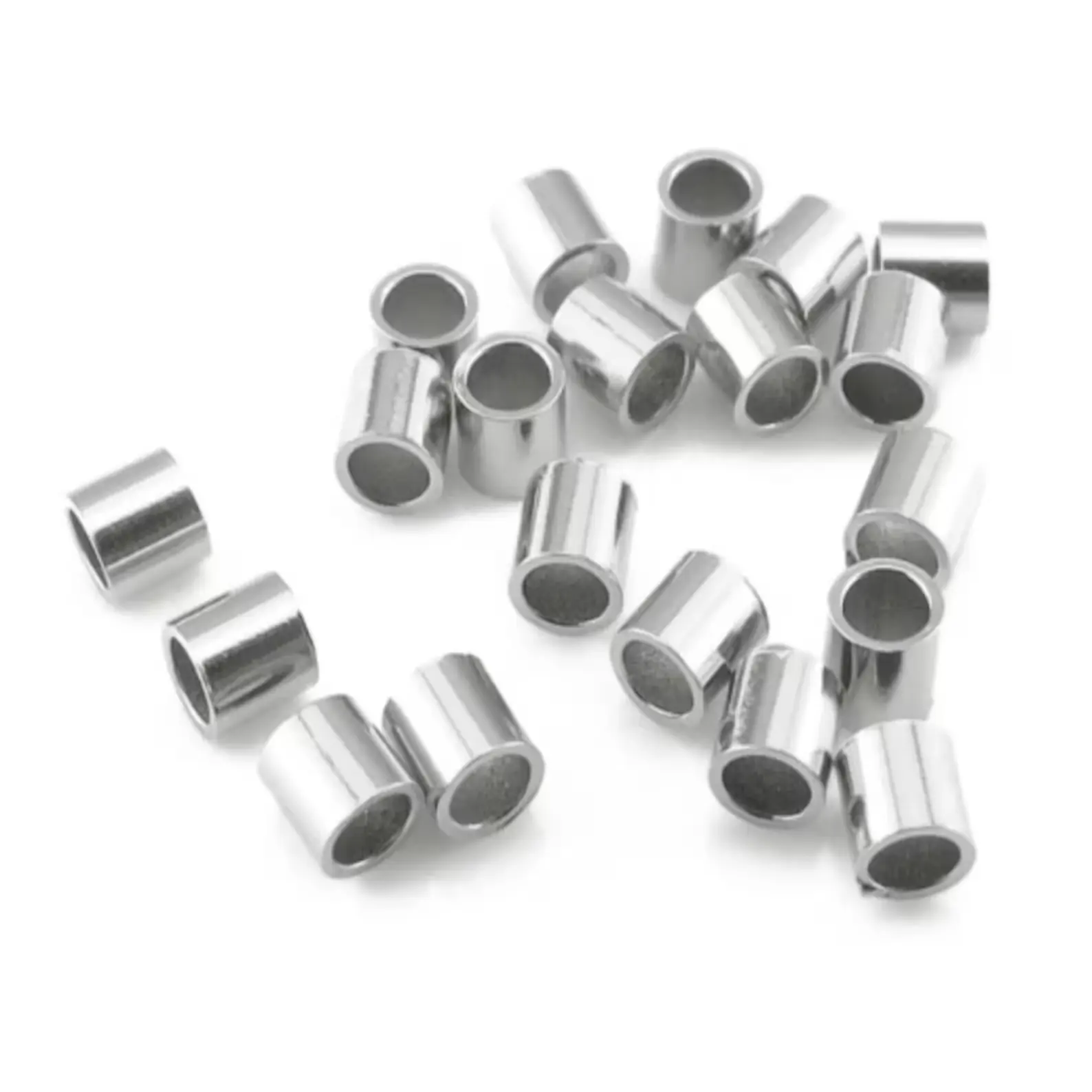 Gp Buis Crimps Stopper Kralen Diy 925 Sterling Zilveren Crimp Buis Spacer Kraal Voor Permanente Sieraden Kettingen Maken Groothandel