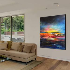 Peinture à l'huile sur toile de nature morte en gros, cadre en bois, faite à la main, décoration murale moderne, art suspendu pour chambre et usage commercial - Product Image 1