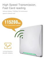 Lector RFID UHF TIMY 9dBi ISO 18000-6C/EPC GEN2, Material ABS, Distancia de Lectura de 25M, Exterior IP65, para Rastreo de Vehículos