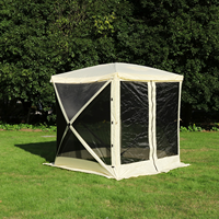 Tente moustiquaire carrée pour l'extérieur, jardin, pique-nique, tente portable, auvent ventilé, abri en maille pour le camping, protection solaire