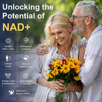 Nad Capsules Supplément pour Femmes Hommes Avec Nicotinamide Riboside Resveratrol, Quercétine, Bétaïne pour Anti-âge, Énergie, Immunitaire
