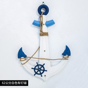 Decoración de pared con ancla de madera estilo mediterráneo, juego de 2 piezas, adorno colgante para decoración del hogar, bar o restaurante - Product Image 4