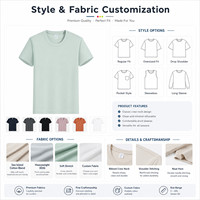 Toptan Özel Etiketli Erkek Tişörtü 300g Ağır Siklet Sea Island Pamuk Karışımı Lüks Baskısız Tişört Yüksek Esneklik S-4XL OEM Özel Üretim