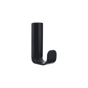 Gancho para bata negro de 2.5x8x4.5 cm, colgador de ropa montado en la pared para uso en baño o armario - Product Image 1