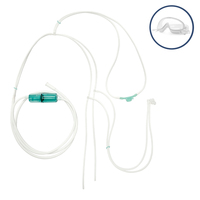 Tube d'inhalation d'hydrogène 3-en-1 en silicone souple de qualité alimentaire pour masque oculaire nasal domestique avec boîtier en plastique pour voitures et véhicules récréatifs
