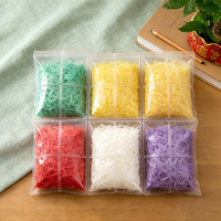 Papier de confettis en raphia déchiqueté, couleur personnalisée, vente en gros d'usine - Or champagne et noir pour la décoration de remplissage de boîtes