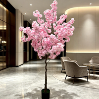 Grand Arbre Artificiel en Tissu Faux Sakura en Pot pour Décoration de Mariage, Maison, Bureau, Restaurant, Hôtel, Magasin, Bar