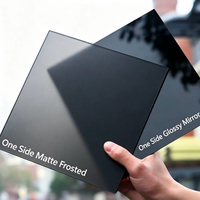 Plaque acrylique givrée miroir noir mat, panneau solide, découpe laser, traitement personnalisé, Gaoliangguang 1220x2440mm, résistant aux intempéries