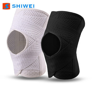 Shiwei <b>Knee</b> Brace For Men And Women Black White Breathable <b>Support</b> For Running Sports Injury Protection Unisex Joint Brace - Product Image 1