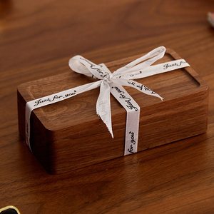 Bán Buôn Hình Chữ Nhật Hình Rắn Gỗ Óc Chó Đồ Trang Sức Lưu Trữ Hộp Hình Chữ Nhật Flannel Bìa Cho Phòng Ngủ Lưu Trữ Vòng Cổ Vòng - Product Image 2