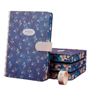 Lienzo Vintage Flor Cuaderno magnético Diarios Mensual Semanal Planificador diario Estudio Trabajo Bloc de notas <span class=keywords><strong>Agenda</strong></span> - Product Image 1