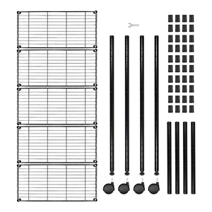 Étagères métalliques chromées de haute qualité à 6 niveaux, capacité de 800 lb, homologuées NSF - Product Image 3