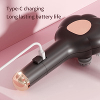 Masseur électrique portatif pour cuir chevelu, 9 niveaux, applicateur d'huile capillaire, peigne, brosse de massage du cuir chevelu avec tête de massage détachable