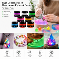 TIMESRUI Pigment Fluorescent Liquide de Haute Qualité pour Résine Époxy, Pâte Colorante Néon 10 Couleurs pour Pigments Cuir, Bricolage et Cadeaux