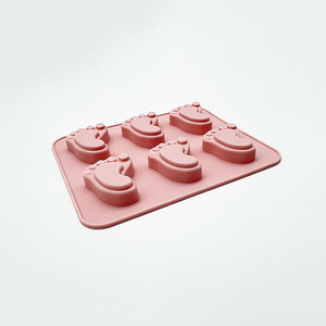 Moule à gâteau en forme de petits pieds, 6 trous, antiadhésif, gelée en Silicone, Muffin, Mousse et chocolat, DIY, vente directe d'usine - Product Image 4