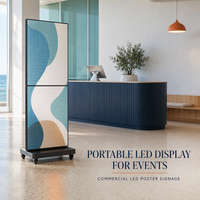 Afficheur LED mobile P2.5, signalisation numérique pliable, 4K HDR10, écran avec garantie de 2 ans