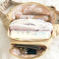 Sac à langer personnalisé pour bébé fille et garçon, mini sac à langer bandoulière, sac banane avec matelas à langer portable