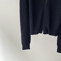 En stock, photos réelles, cardigan en tricot à manches longues en coton pour femme, design décontracté avec fermeture éclair, pour l'automne 16a-3596
