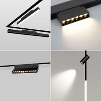 Rail magnétique ultra-fin de 20 mm pour éclairage sur rail, style moderne et minimaliste, pour boutique et studio, 20W 30W 40W, zoomable, dimmable, COB LED en aluminium