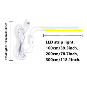 USB không thấm nước điều khiển cảm ứng dual-màu COB linh hoạt dải ánh sáng DC5V 8mm 500 đèn/mét Trắng + Ấm CCT ba màu vô cấp - Product Image 6