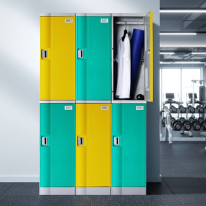 Casier électronique moderne en plastique ABS bleu marine avec serrure à clé, structure assemblée, étanche, durable, écologique, certifié ISO, pour salle de sport - Product Image 1