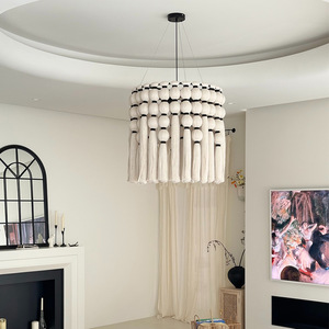 <span class=keywords><strong>Paralume</strong></span> Decorativo da Parete in <span class=keywords><strong>Corda</strong></span> di Carta Fatto a Mano Stile Bohémien con Nappine e <span class=keywords><strong>Corda</strong></span> dal Sichuan - Product Image 1