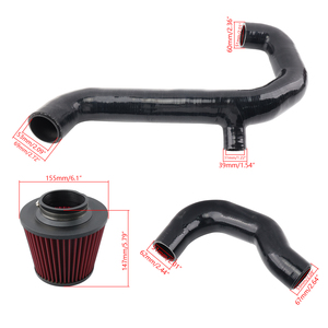 ชุดอุปกรณ์ดูดอากาศเย็นแบบไหลสูง (กรองอากาศคู่) – ใช้ได้กับ VW/Audi/BMW 1.4T/2.0T TFSI AIM080-BK-RD - Product Image 6